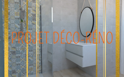 Fond de douche en carreaux de ciment